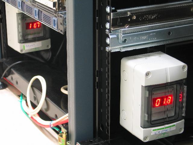 Amperemeters controlling total intake per rack